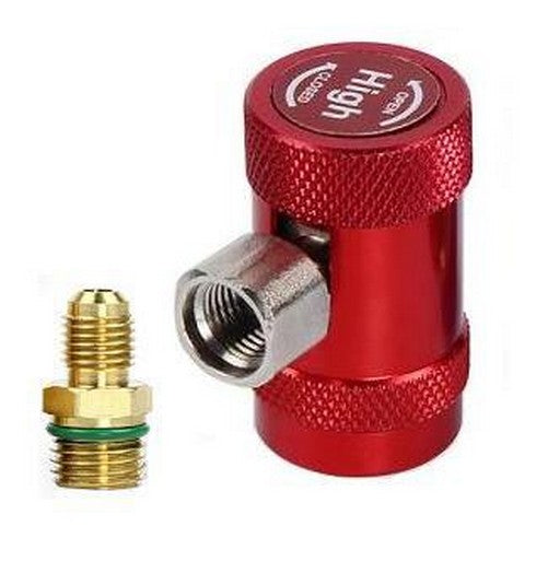 Adaptador Para Conexion De Manometro A Valvula De Servicio R12 Y R134a Alta