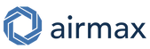 Un logotipo de círculo azul junto a la palabra “airmax”.