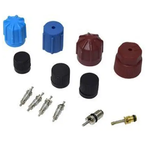 KIT TAPON PLASTICO Y VALVULA DE SERVICIO R134 - Airmax